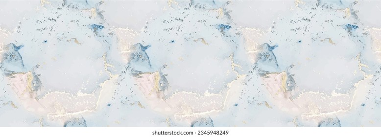 Marble Blue Art. Pink Vector Ink Paint. Gold Abstract Background. Violet Water Color Canvas. Vector Seamless Template Lilac Marble Ink Watercolor. Light Elegant Texture. Purple Alcohol Ink Background.