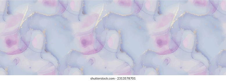 Marble Blue Art. Purple Alcohol Ink Canvas. Gold Vector Ink Paint. Luxury Abstract Painting Lilac Marble Ink Watercolor. Violet Water Color Watercolor. Pink Oriental Background. Fluid Blue Pattern.