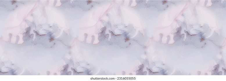 Marble Blue Art. Vector Seamless Painting Pink Gradient Watercolor. Violet Marble Ink Background. Lilac Alcohol Ink Repeat. Gold Vector Ink Paint. Fluid Blue Texture. Purple Water Color Background.