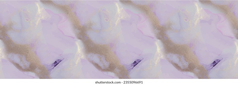 Marble Blue Ink. Geode Vector Glitter. Lilac Marble Art Watercolor. Modern Seamless Painting Purple Vector Ink Background. Gold Alcohol Ink Paint. Violet Water Color Repeat. Pink Abstract Background.