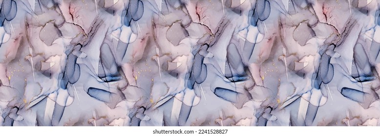 Marble Blue Ink. Purple Water Color Background. Geode Blue Texture. Gold Gradient Background. Pink Vector Ink Paint. Lilac Marble Art Watercolor. Modern Seamless Painting Violet Alcohol Ink Marble.