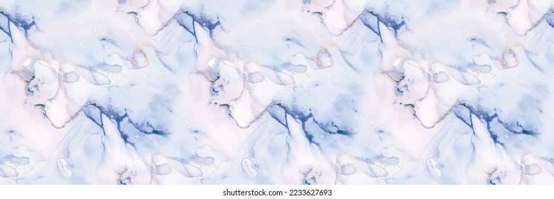 Marble Blue Ink. Violet Marble Art Background. Lilac Alcohol Ink Marble. Luxury Seamless Painting Purple Water Color Watercolor. Fluid Blue Texture. Pink Gradient Watercolor. Gold Vector Ink Paint.