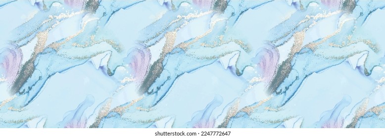 Marble Blue Water Color. Modern Abstract Painting Pink Art Paint. Gold Oriental Watercolor. Violet Vector Ink Marble. Purple Alcohol Ink Watercolor. Light Blue Pattern. Lilac Marble Ink Background.