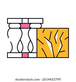 marble building material line icon vector. marble building material sign. isolated symbol illustration