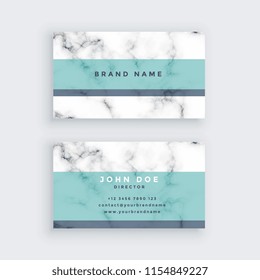 marble business card design with pastel color