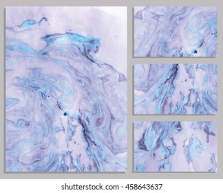 Marble business cards.Vector illustration.