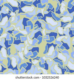 Marble camouflage. Seamless multi-colored texture. Fashionable wallpaper. Designer material.