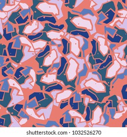 Marble camouflage. Seamless multi-colored texture. Fashionable wallpaper. Designer material.