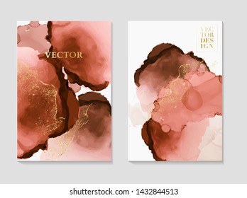 Marble card wedding invitation card template design, pink tender decoration isolated on white  background, vintage style decoration 2019