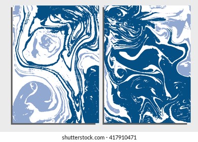 Marble cards. Hand painted texture. Invitation, postcard, poster, business card template