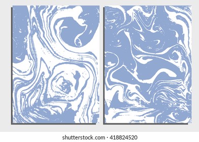Marble cards. Hand painted texture. 
