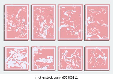 Marble cards. Hand painted texture. Invitation, postcard, poster, business card template