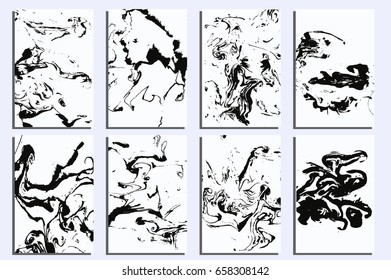 Marble cards. Hand painted texture. Invitation, postcard, poster, business card template