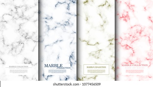 Marble collection abstract pattern texture background set vector design