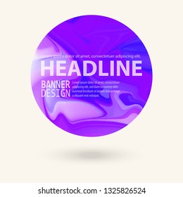 Marble color circle, hand drawn, abstract pattern. Rounded shapes isolated on white. Vector illustration.