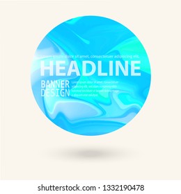Marble color circle, hand drawn, abstract pattern. Rounded shapes isolated on white. Vector illustration.
