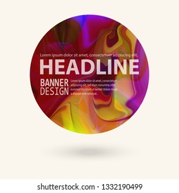 Marble color circle, hand drawn, abstract pattern. Rounded shapes isolated on white. Vector illustration.