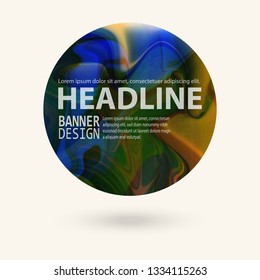 Marble color circle, hand drawn, abstract pattern. Rounded shapes isolated on white. Vector illustration.