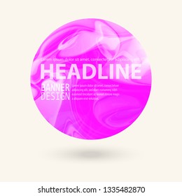 Marble color circle, hand drawn, abstract pattern. Rounded shapes isolated on white. Vector illustration.