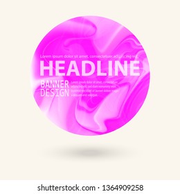 Marble color circle, hand drawn, abstract pattern. Rounded shapes isolated on white. Vector illustration.