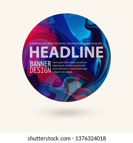Marble color circle, hand drawn, abstract pattern. Rounded shapes isolated on white. Vector illustration.