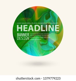 Marble color circle, hand drawn, abstract pattern. Rounded shapes isolated on white. Vector illustration.