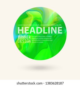 Marble color circle, hand drawn, abstract pattern. Rounded shapes isolated on white. Vector illustration.