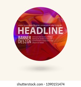 Marble color circle, hand drawn, abstract pattern. Rounded shapes isolated on white. Vector illustration.