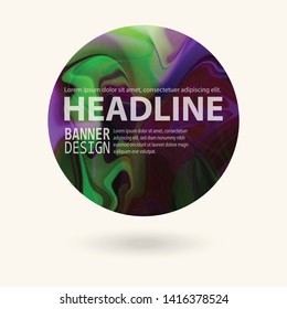 Marble color circle, hand drawn, abstract pattern. Rounded shapes isolated on white. Vector illustration.