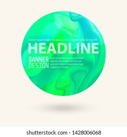 Marble color circle, hand drawn, abstract pattern. Rounded shapes isolated on white. Vector illustration.