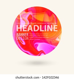 Marble color circle, hand drawn, abstract pattern. Rounded shapes isolated on white. Vector illustration.