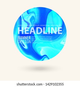 Marble color circle, hand drawn, abstract pattern. Rounded shapes isolated on white. Vector illustration.