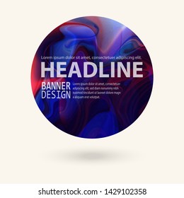 Marble color circle, hand drawn, abstract pattern. Rounded shapes isolated on white. Vector illustration.