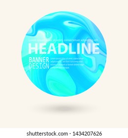 Marble color circle, hand drawn, abstract pattern. Rounded shapes isolated on white. Vector illustration.