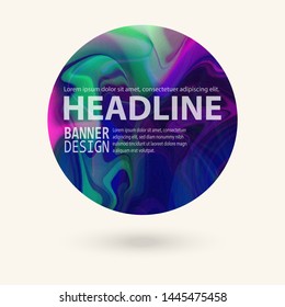 Marble color circle, hand drawn, abstract pattern. Rounded shapes isolated on white. Vector illustration.