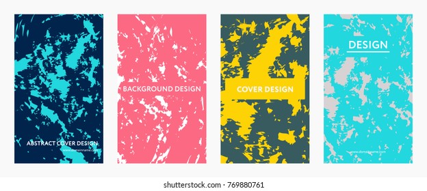 Marble color covers set. Fluid shapes composition. Futuristic design posters. Eps10 vector.
