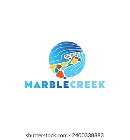 Marble creek logo design, vector illustration