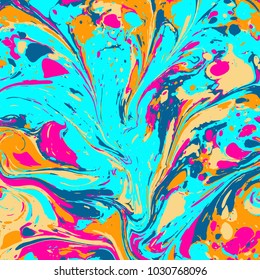 marble ebru colorful pattern background. Vector