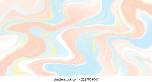 Marble effect banner. Liquid paint pastel. Horizontal background design. Vector.