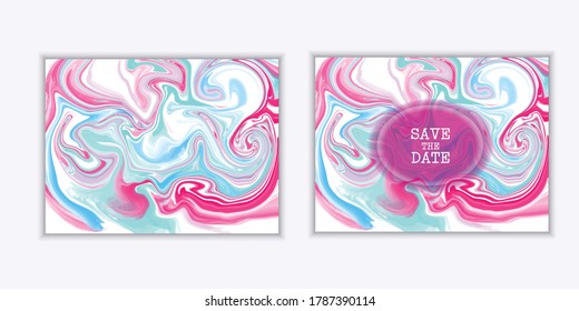Pintura con efecto de mármol. Pintura abstracta, se puede usar como fondo de moda para papeles pintados, afiches, tarjetas, invitaciones, sitios web. Pintar con salpicaduras. Líquido colorido.