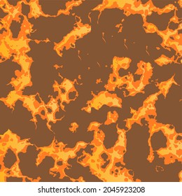 Marble fire pattern for t shirt. like fractal with fire. red orange color design