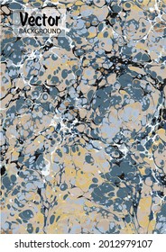 Marble fluid texture vector background. Marbling technique fluid dye texture for your exterior design, architecture elements, textile, business card. Grunge marble liquid background pattern.