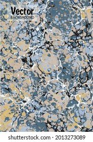 Marble fluid texture vector background. Marbling technique fluid dye texture for your exterior design, architecture elements, textile, business card. Grunge marble liquid background pattern.