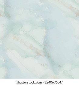 Marble Foil Vector Ink. Gold Art Paint. Luxury Alcohol Ink Canvas. Metal Water Color Background. Blue Marble Watercolor. Luxury Seamless Painting. Green Oriental Background. Light Seamless Glitter.