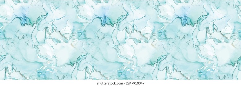 Marble Foil Vector Ink. Golden Alcohol Ink Canvas. Blue Marble Watercolor. Gold Ink Paint. Green Oriental Background. Metal Water Color Background. Geode Elegant Texture. Vector Abstract Painting.