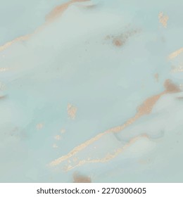 Tinta vectora de aceite de mármol. Pintura moderna y transparente. Pintura de arte azul. Fondo De Mármol Oro. Una brillante acuarela de tinta de alcohol. Lienzo de color de agua dorada. Repetición sin líquido. Acuarela Verde Abstracta.