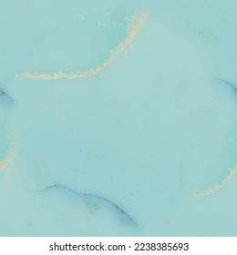Marble Foil Water Color. Shiny Alcohol Ink Background. Luxury Seamless Template. Fluid Seamless Texture. Golden Vector Ink Canvas. Gold Ink Paint. Blue Abstract Watercolor. Green Marble Background.