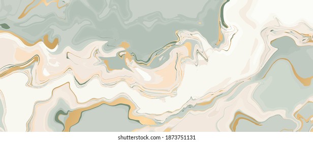 Marble and gold abstract background texture. Vector marbling  with natural luxury style swirls of marble and gold powder.