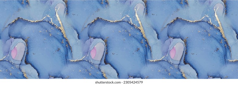Marble Gold Art. Pink Gradient Background. Violet Vector Ink Background. Luxury Abstract Template Purple Alcohol Ink Repeat. Lilac Marble Ink Watercolor. Blue Water Color Paint. Geode Vector Glitter.