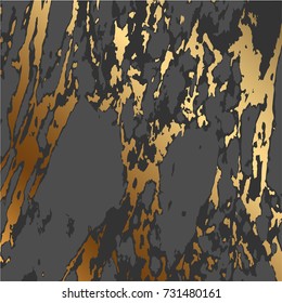 Marble gold grunge texture. Patina scratch golden elements. Sketch surface to create distressed effect. Overlay distress grain graphic design. Stylish modern background decoration. Vector illustration